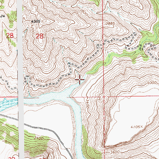 Topographic Map of Rattlesnake Creek, ID