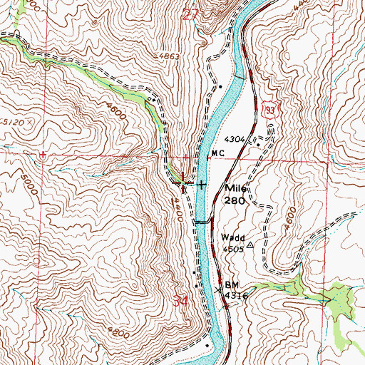 Topographic Map of Rattlesnake Creek, ID