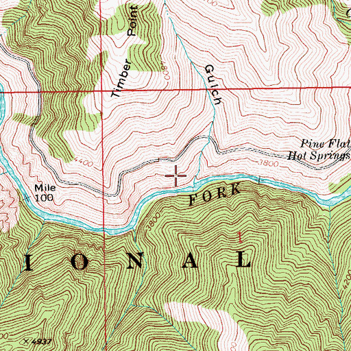 Topographic Map of Rattlesnake Gulch, ID