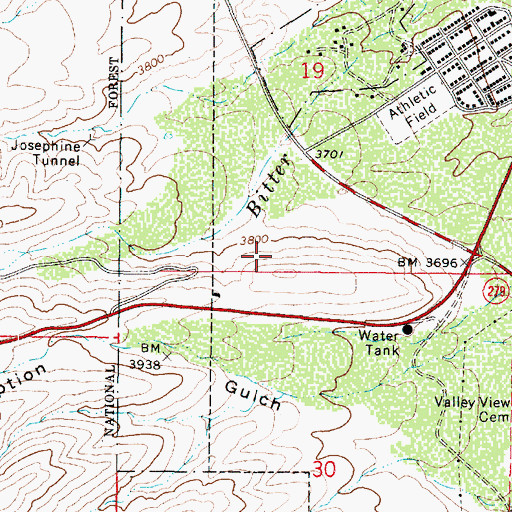 Topographic Map of Verde Valley Lookout, AZ