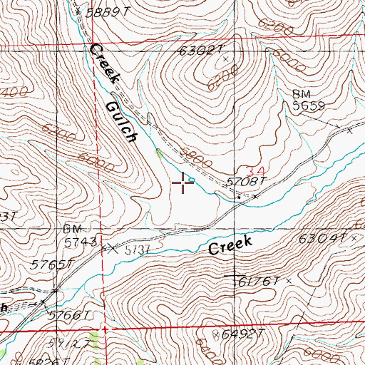 Topographic Map of Red Elephant Gulch, ID