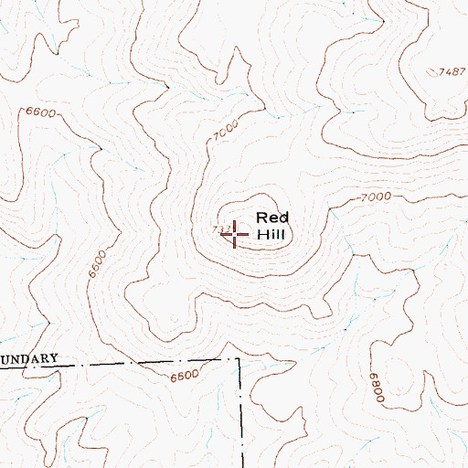 Topographic Map of Red Hill, ID
