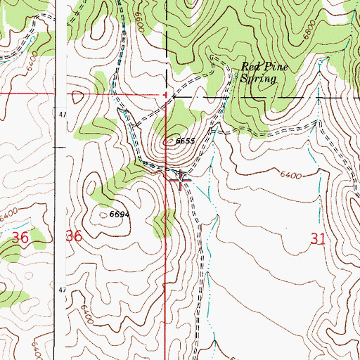 Topographic Map of Red Pine Canyon, ID