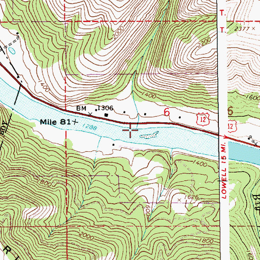Topographic Map of Red Pine Creek, ID