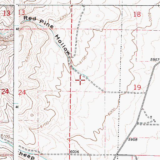 Topographic Map of Red Pine Hollow, ID