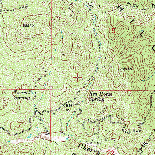 Topographic Map of Wambacker Mine, AZ
