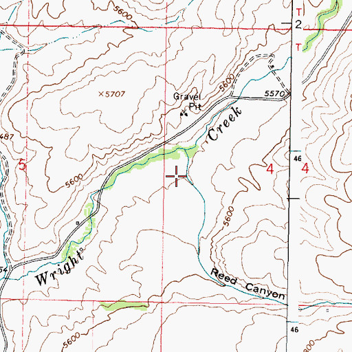 Topographic Map of Reed Canyon, ID