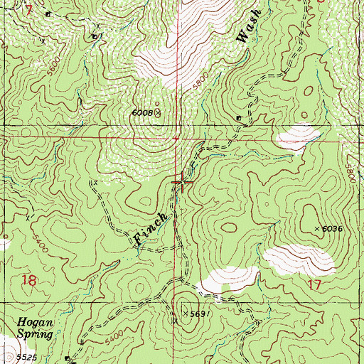 Topographic Map of Warden Cabin, AZ
