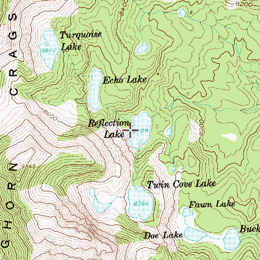 Topographic Map of Reflection Lake, ID