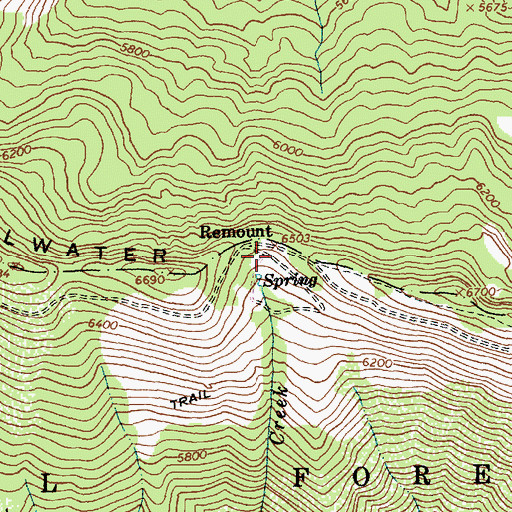 Topographic Map of Remount, ID