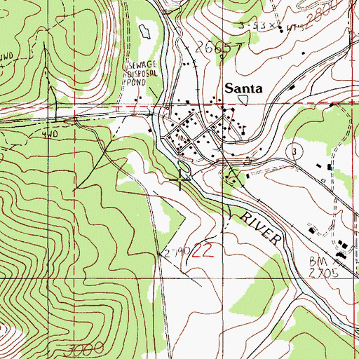 Topographic Map of Renfro Creek, ID