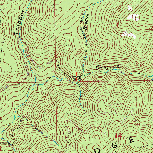 Topographic Map of Rescue Creek, ID