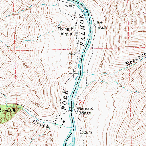 Topographic Map of Reservoir Creek, ID
