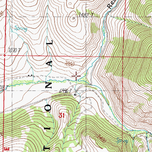 Topographic Map of Reservoir Creek, ID