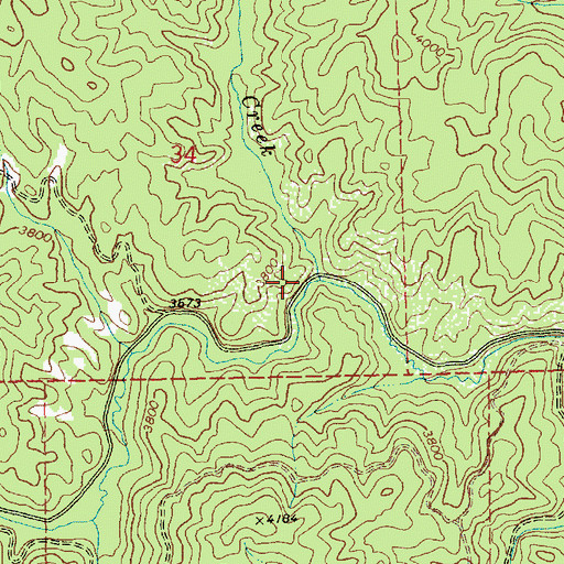 Topographic Map of Rettig Creek, ID