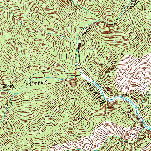 Topographic Map of Rhoda Creek, ID