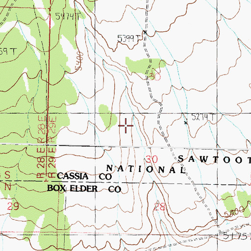 Topographic Map of Rice Canyon, ID
