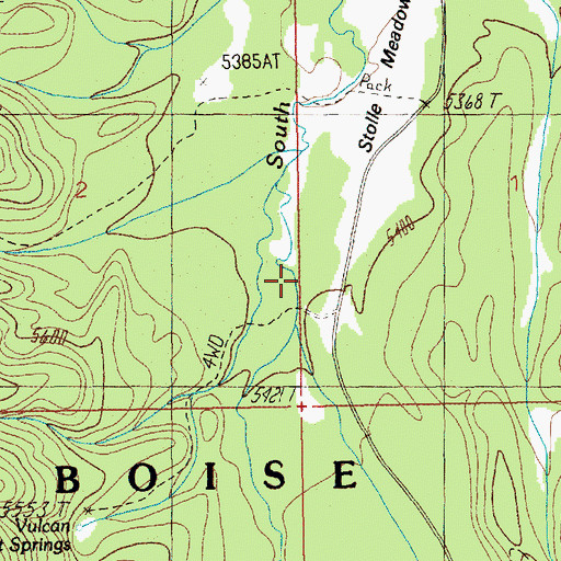 Topographic Map of Rice Creek, ID