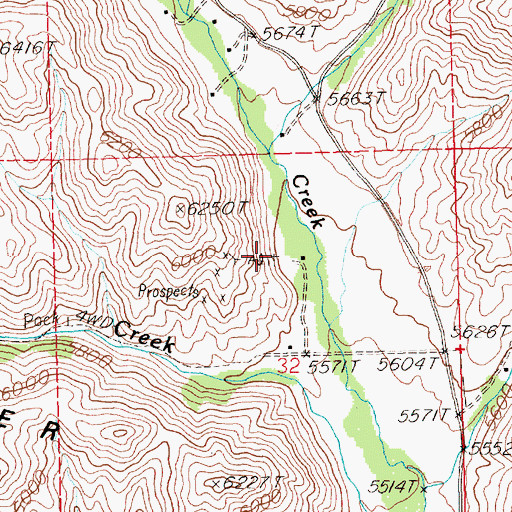 Topographic Map of Richard Allen Mine, ID