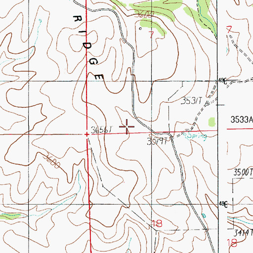 Topographic Map of Ridge School (historical), ID