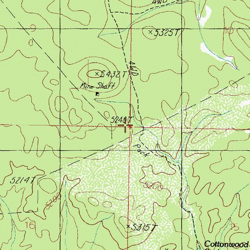 Topographic Map of West Sedona Elementary School, AZ