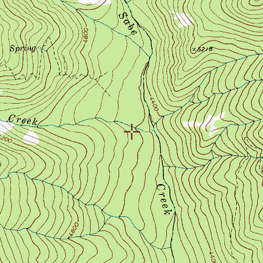 Topographic Map of Ring Creek, ID