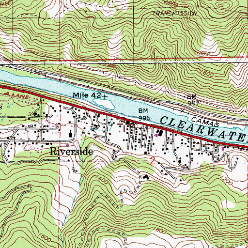 Topographic Map of Riverside, ID