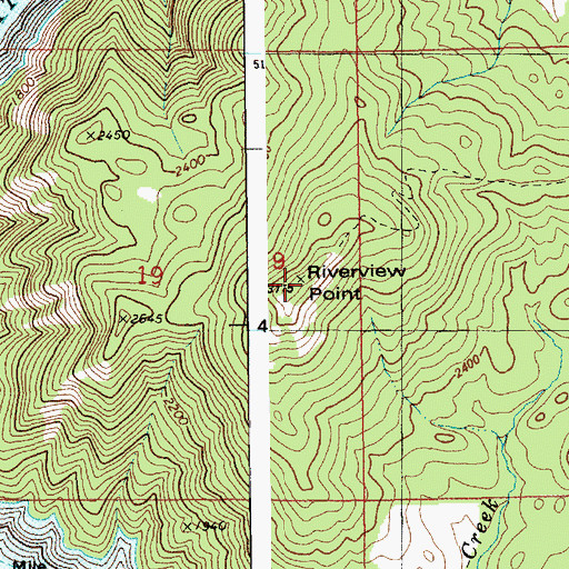 Topographic Map of Riverview Point, ID