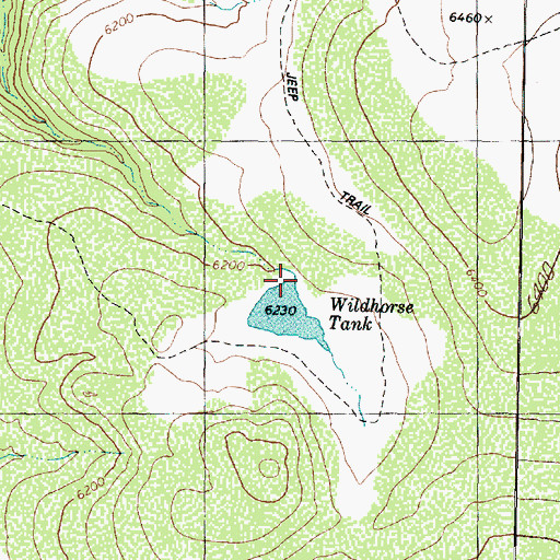 Topographic Map of White House Dam, AZ