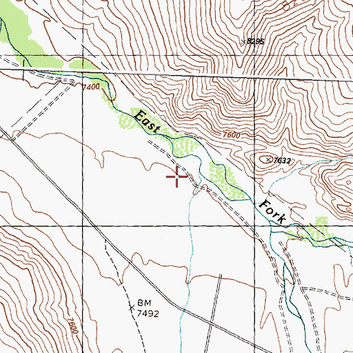 Topographic Map of Road Creek, ID