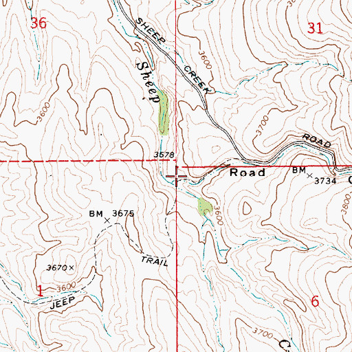 Topographic Map of Road Gulch, ID