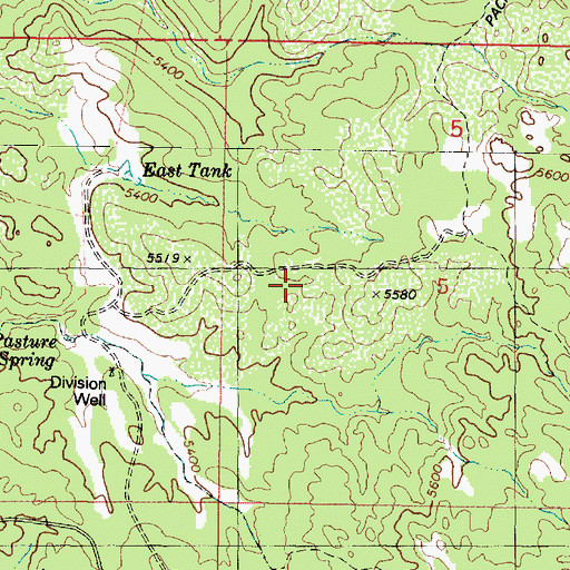 Topographic Map of White Rock Spring Loop Trail Number Thirty Eight, AZ