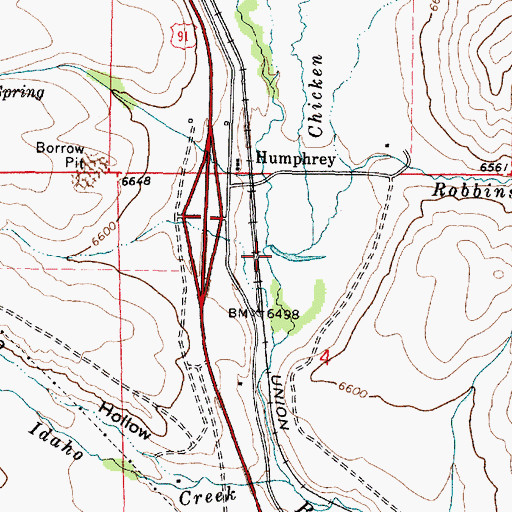 Topographic Map of Robbins Creek, ID