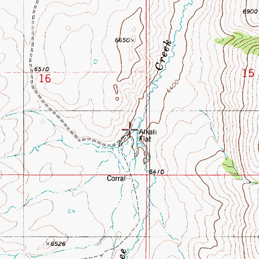 Topographic Map of Roberts Creek, ID