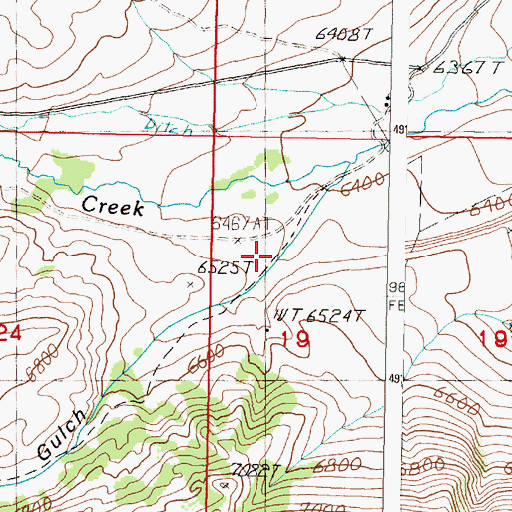 Topographic Map of Robertson Gulch, ID