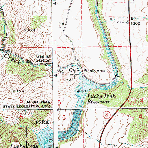 Topographic Map of Robie Creek, ID
