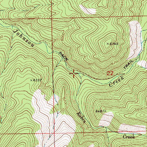 Topographic Map of Robin Creek, ID