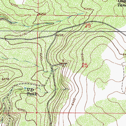 Topographic Map of Wier Number Five, AZ