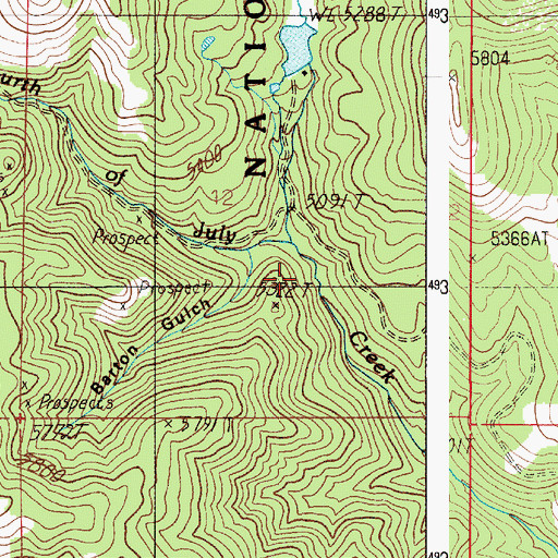 Topographic Map of Robinson Creek, ID