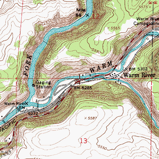 Topographic Map of Robinson Creek, ID