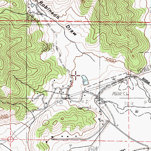 Topographic Map of Robinson Draw, ID