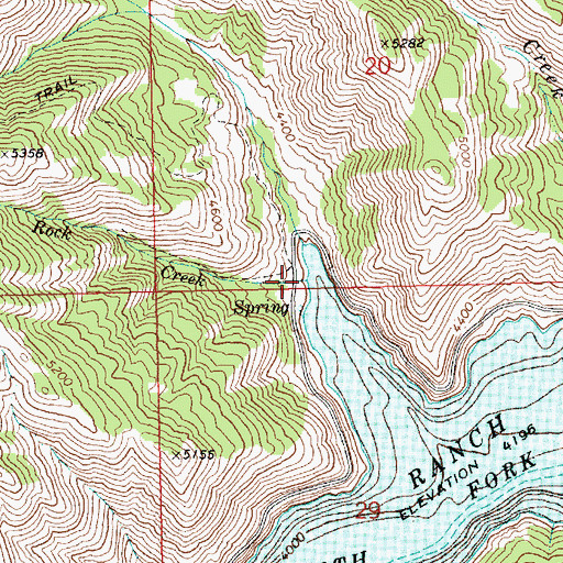 Topographic Map of Rock Creek, ID