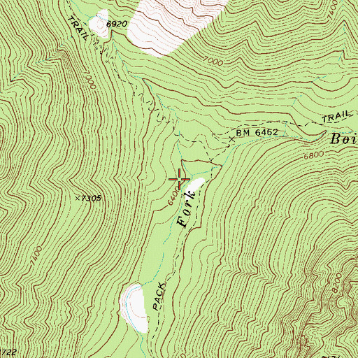 Topographic Map of Rock Creek, ID