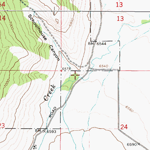 Topographic Map of Rock Creek, ID