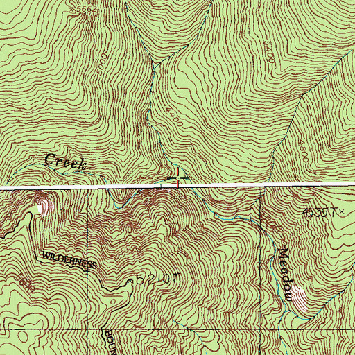 Topographic Map of Rock Creek, ID