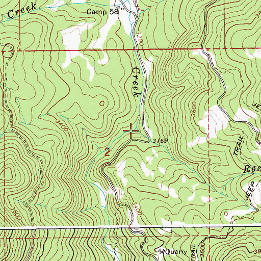 Topographic Map of Rock Creek, ID