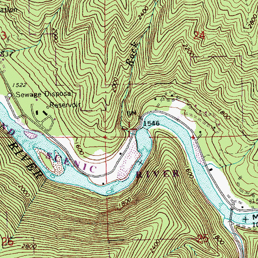 Topographic Map of Rock Creek, ID