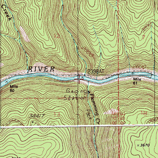 Topographic Map of Rock Creek, ID