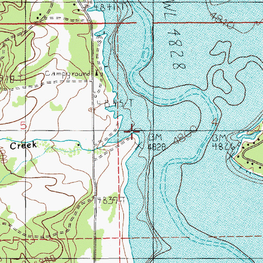 Topographic Map of Rock Creek, ID