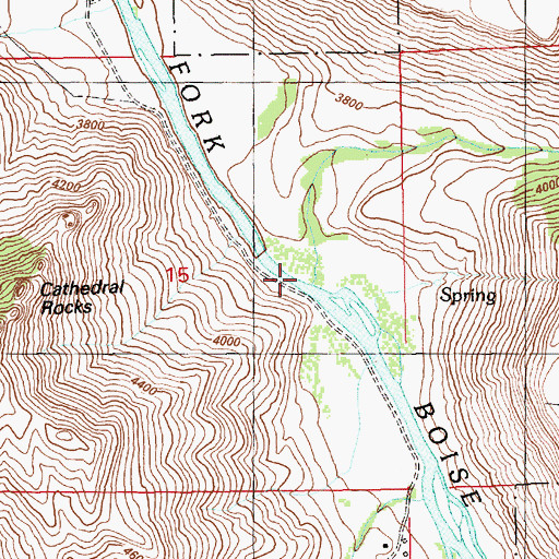 Topographic Map of Rock Creek, ID
